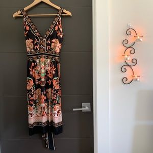 Saks fifth avenue floral silk dress, size 6